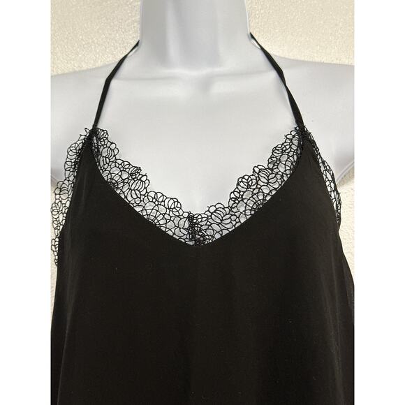 VTG Y2K Forever 21 Babydoll Sheer Dress Tunic Top M Black Dainty Dark Fairy Goth - Picture 4 of 15